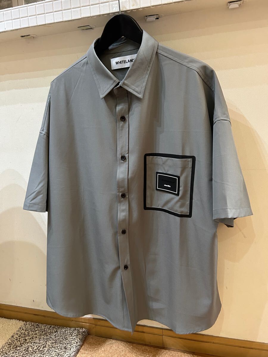 WHITELAND LIGHT P-TECK S/S SHIRTS グレーM 半袖シャツ_画像4