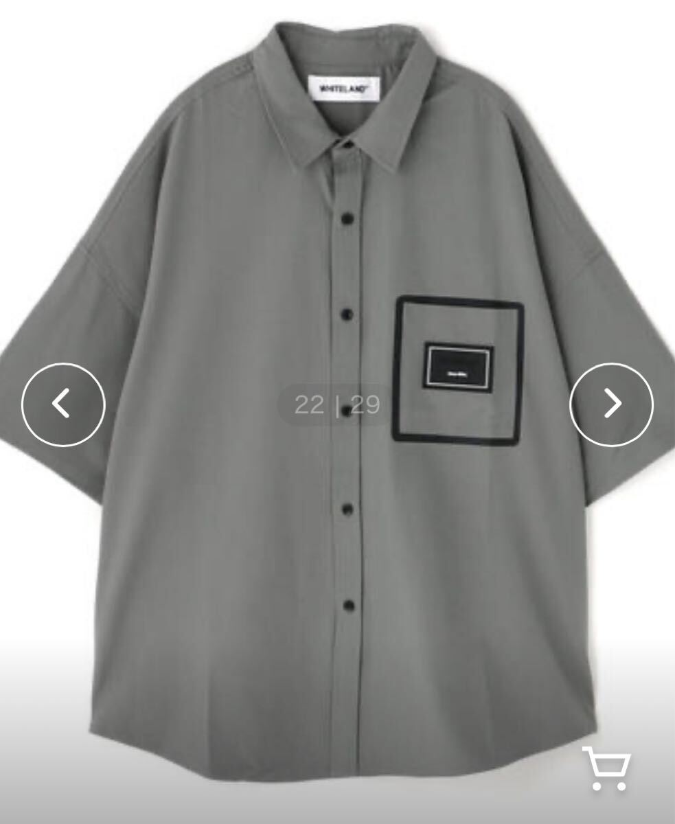 WHITELAND LIGHT P-TECK S/S SHIRTS グレーM 半袖シャツ_画像1