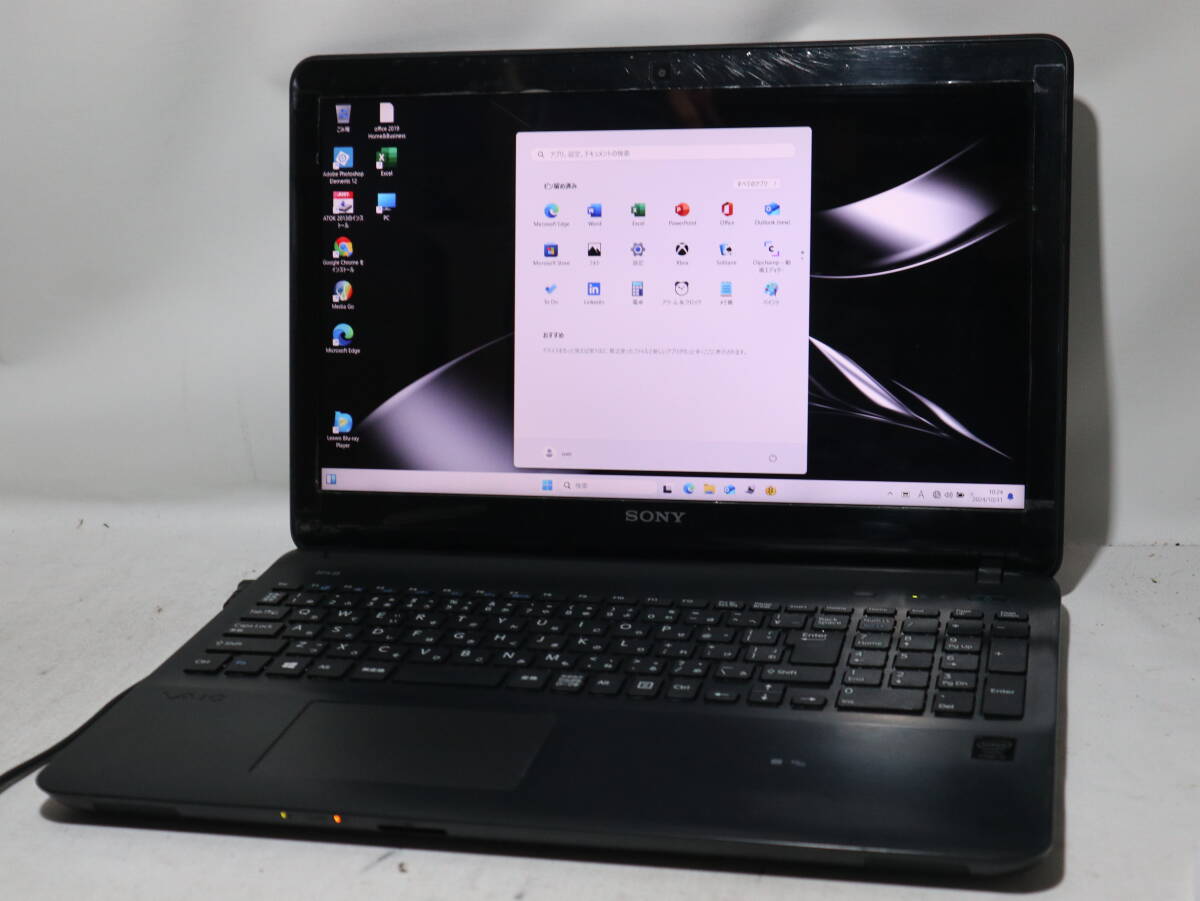 FULL HD ★ Core i5 ★ VAIO Fit ブラック☆ Win 11 《大容量仕様 》ＮFC機能★メモリ8G/1TB/WiFi/WebCam/Blu-ray/office2019