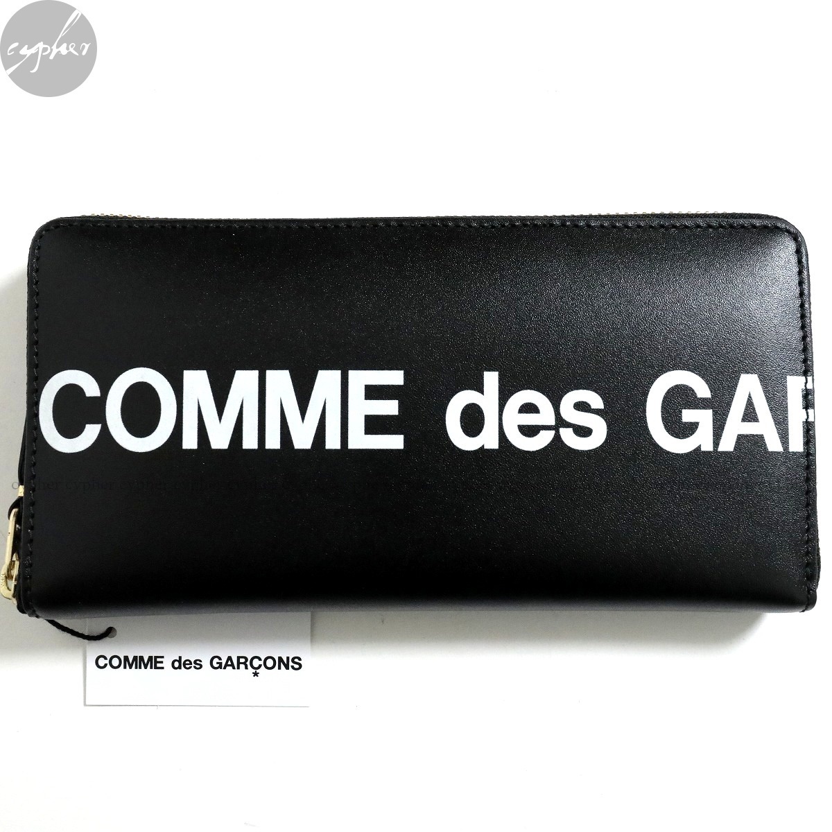 新品 Wallet COMME des GARCONS SA0110HL HUGE LOGO ブラック コムデギャルソン ウォレット ロング レザー 財布 長財布 ヒュージ ロゴ 黒_画像2