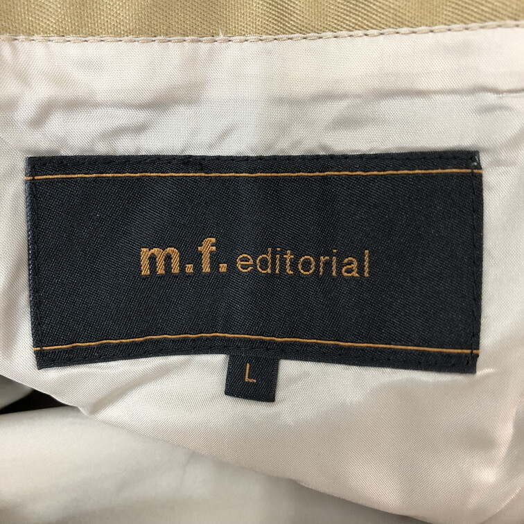 2503F-148 メンズ m.f.editorial エムエフエディトリアル ベージュ ナイロンジャケット L 【送料一律！800円】_画像2