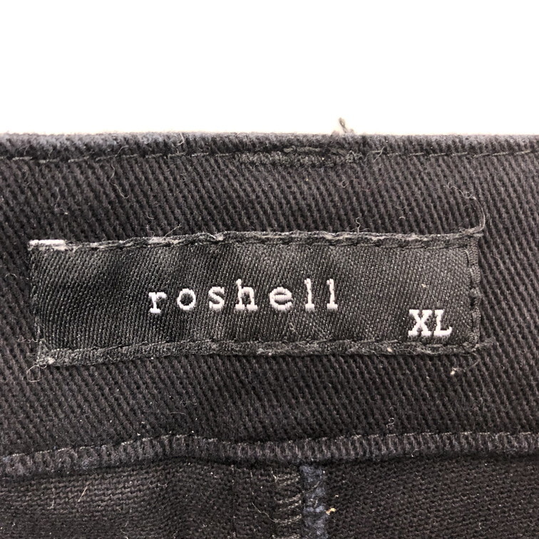 2504F-300 メンズ roshell ロシェル ブラック チノパンツ XL 【送料一律！800円】_画像2