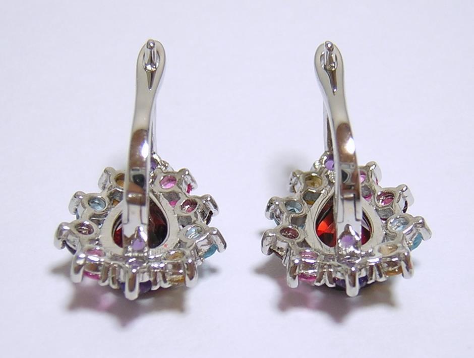 『天然ガーネット』 ピアス マルチ天然石 アメジスト シトリン ブルートパーズ ガーネット トパーズ_画像8