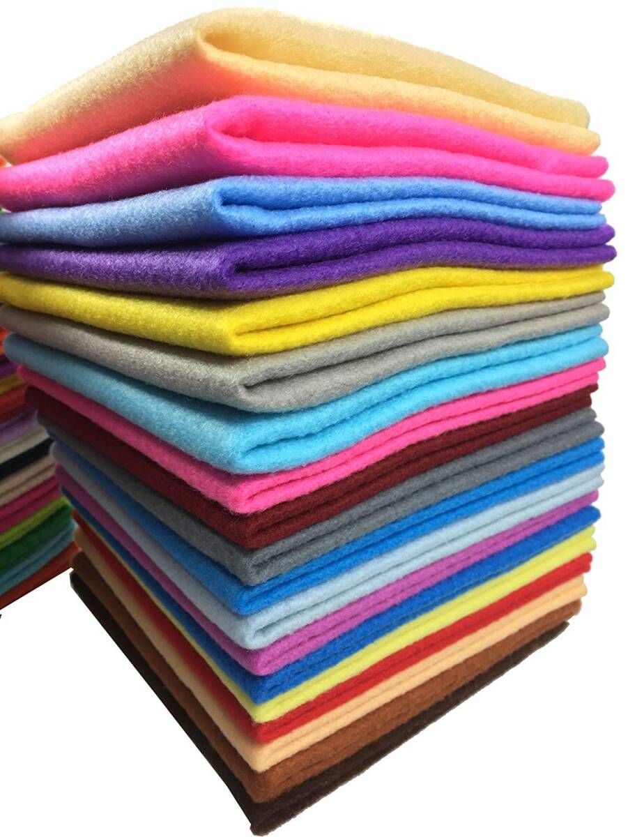 1.5mm厚さ 柔らかいタイプ (30cm 生地 DIY手芸用 x フェルト 40枚 30cm) カラフル_画像2