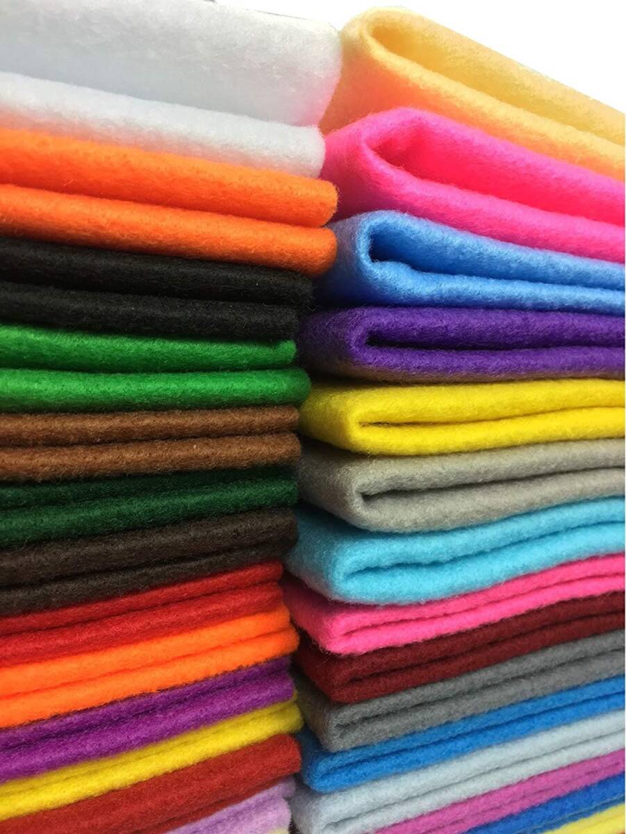 1.5mm厚さ 柔らかいタイプ (30cm 生地 DIY手芸用 x フェルト 40枚 30cm) カラフル_画像4