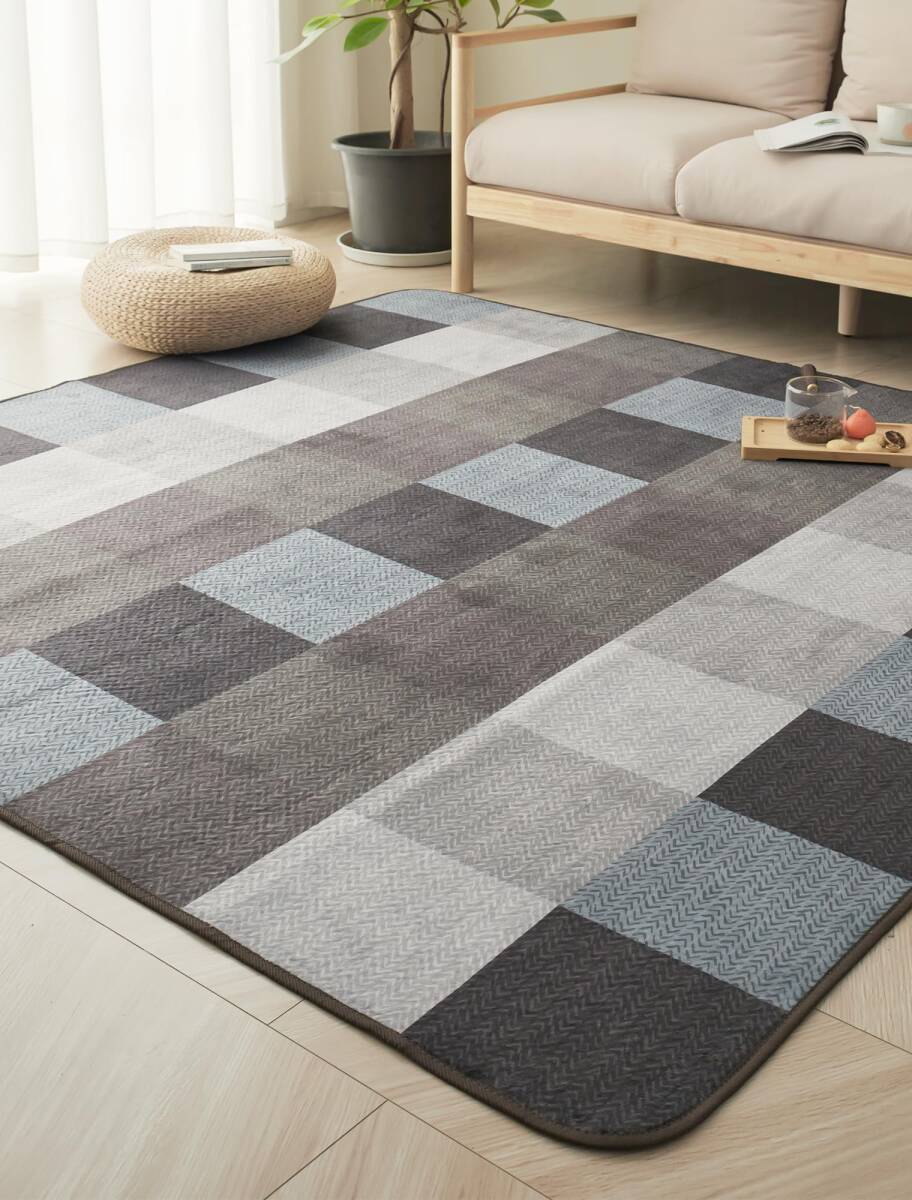 ＨＡＲＵＭＩＮ カーペット ラグ ラグマット 洗える 135×185cm 約1.5畳 絨毯 北欧 おしゃれ 抗菌 防臭 滑り止め _画像1