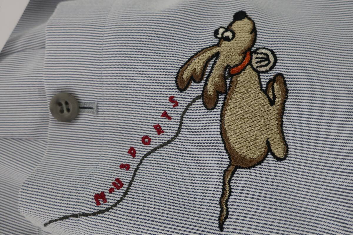 M.U SPORTS(エムユースポーツ) パンツ ネイビーストライプ レディース 42 ゴルフ用品 2506-0418 中古_画像5