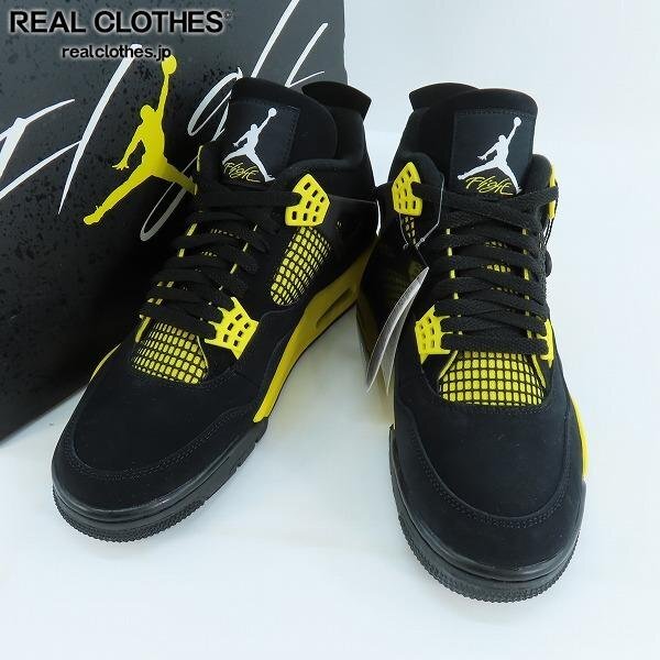 AIR JORDAN 4 RETRO "THUNDER"(2023) DH6927-017 (ブラック/ツアーイエロー)