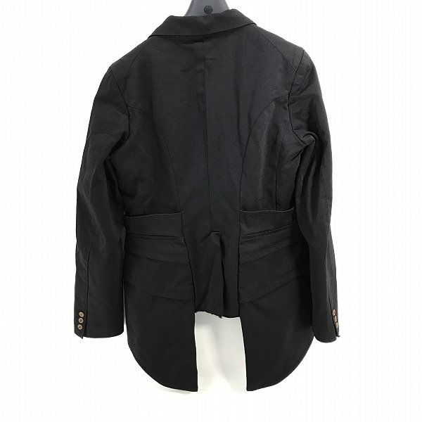 【コムデギャルソン】AD2016 テーラードジャケット 丸襟 クロップド 黒 M ☆COMME des GARCONS HOMME PLUS/コムデギャルソンオムプリュス