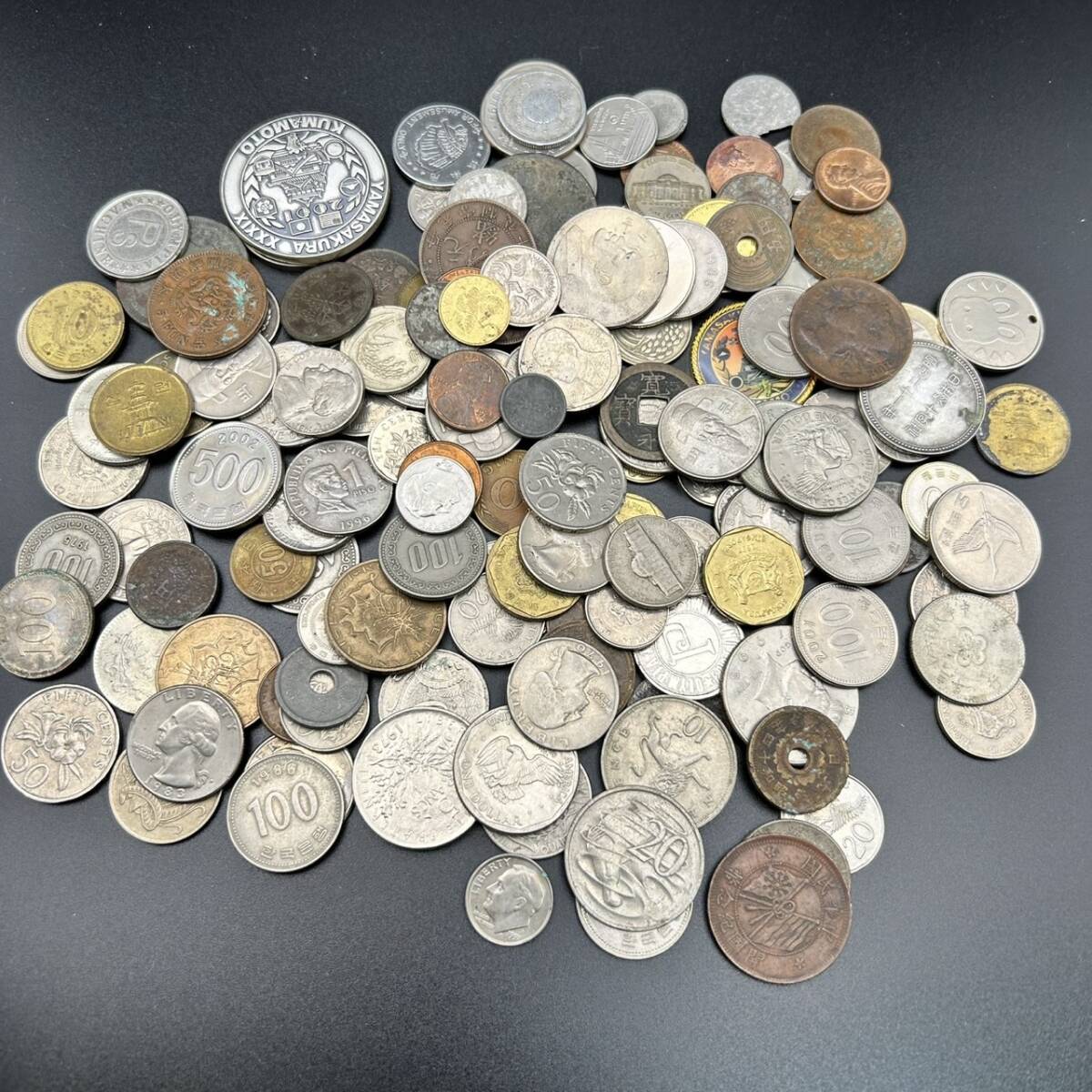 古銭 外国コイン メダルなどのまとめ品 旧硬貨 約6キロ 雑銭 アンティーク 72】1円スタート! 古銭 外国銭 おまとめ 中国 韓国 アメリカ