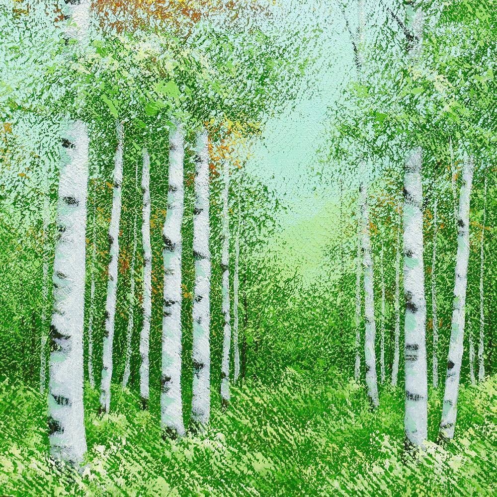 吉田敏之 白樺 風景画 油彩画 ゴールドフレーム 吉田敏之 白樺 風景画 油彩画 ゴールドフレーム 吉田敏之 白樺