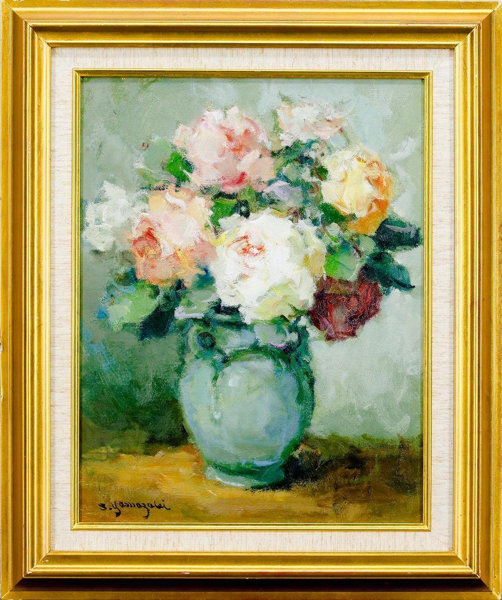油彩画 花瓶に入った花 Hiroko.m 白楽展所属 師 松本俊郎氏 油彩画 花瓶に入った花 Hiroko.m 白楽展所属 師 松本俊郎氏 通販