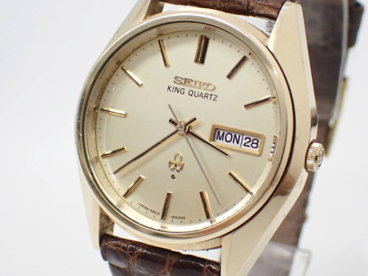時計 k,u 稼働品○1円~☆SEIKO セイコー QZ メンズ腕時計 KING QUARTZ