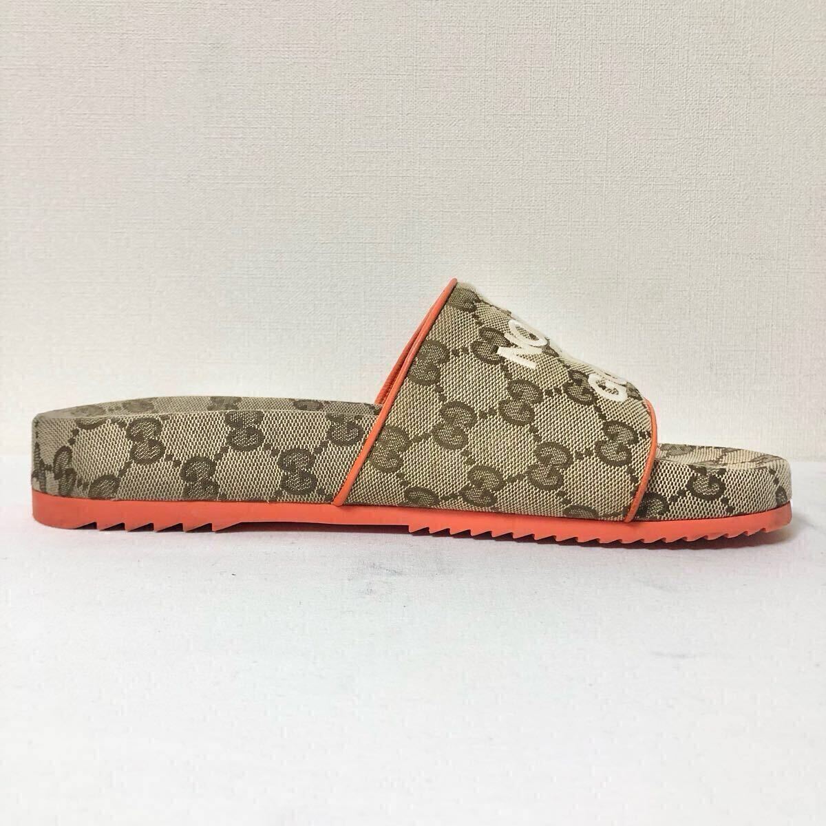 GUCCI/GGキャンバス スライドサンダル「キャメルモノグラム」 GUCCI ノースフェイス コラボ サンダル GGキャンバス スライド