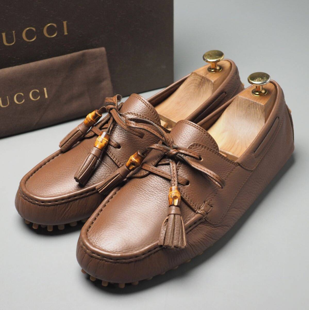GUCCI グッチ ドライビングシューズ モカシン バンブータッセル 27cm MH8054//イタリア製*グッチ/GUCCI*メンズ8.5G/バンブータッセル
