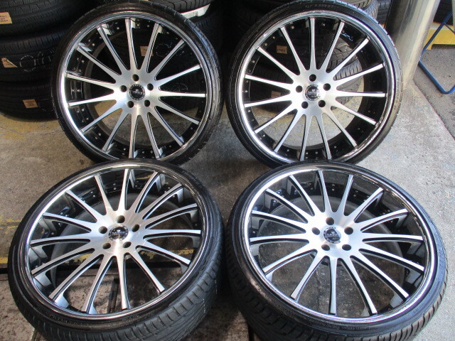 ｉ－１５１７６　サヴィーニ　フォージドＳＶ－３４　２４５／３０，２８５／２５ＺＲ２２　デリンテ　サンダーＤ７　７，８分山　１セット_画像1