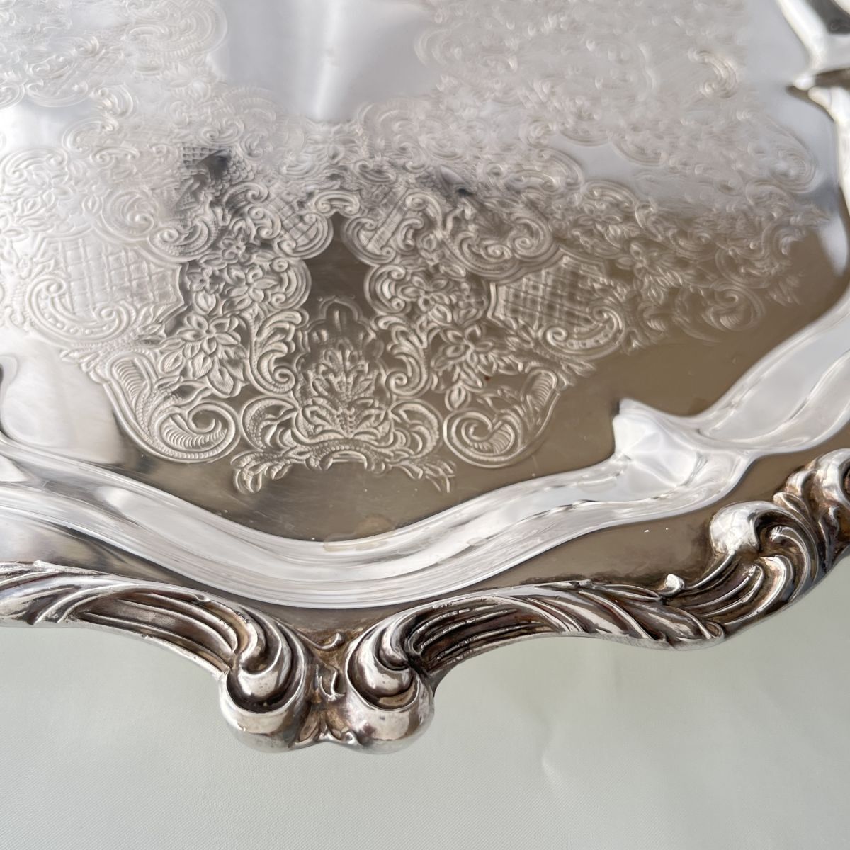 【WALLACE】 サルヴァ / ギャラリートレー 34cm WALLACE】 サルヴァ / ギャラリートレー 34cm 【シルバープレート】