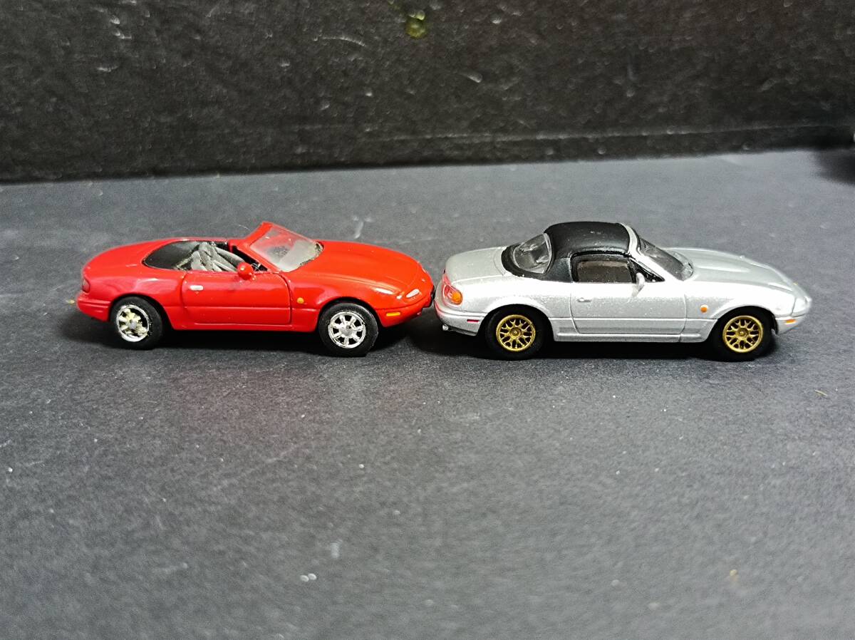 コナミ、タミヤ1/64ユーノス?ロードスター2臺(tái)セットジャンク