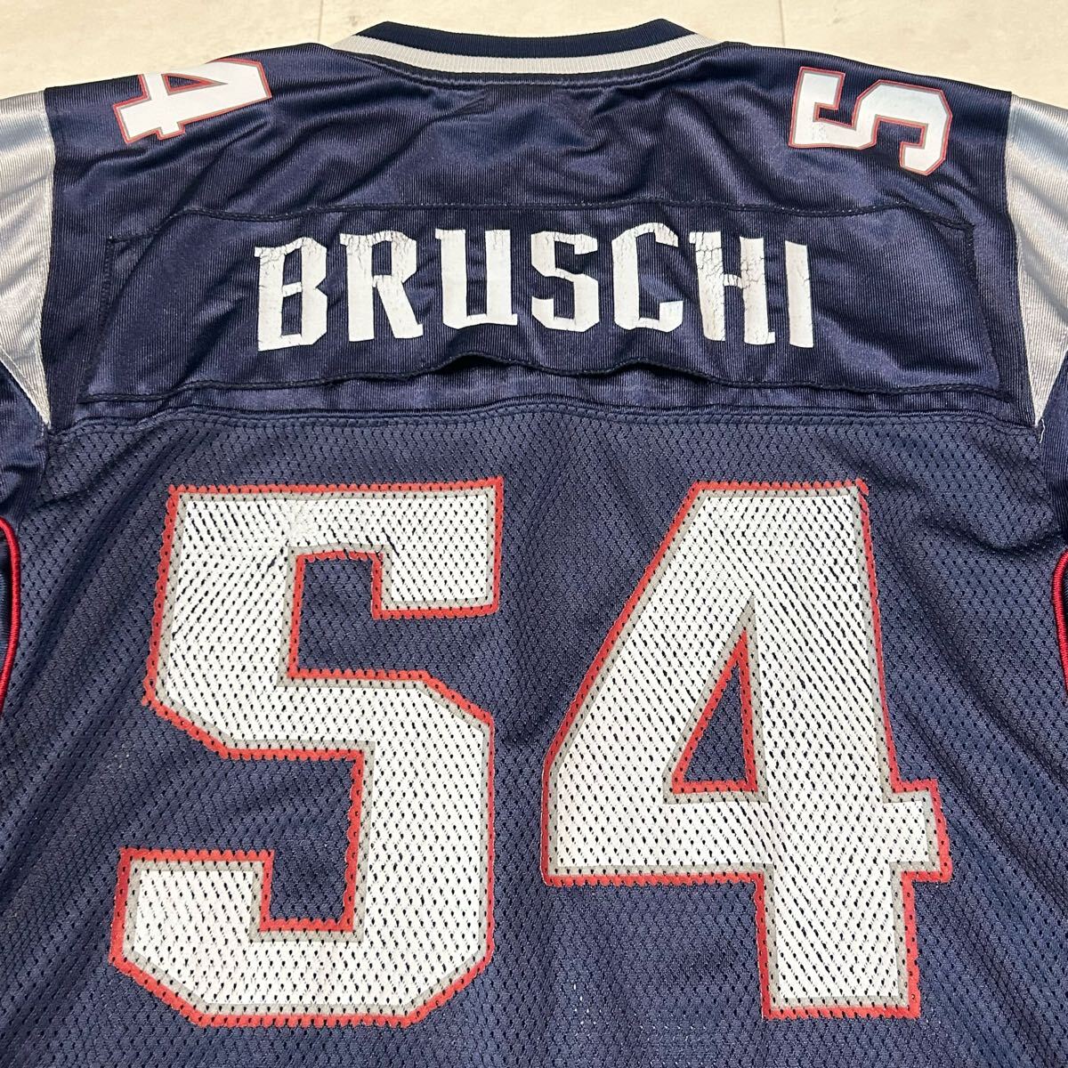 00s New England Patriots # 54 TEDY BRUSCHI Reebok NFL ユニフォーム_画像9