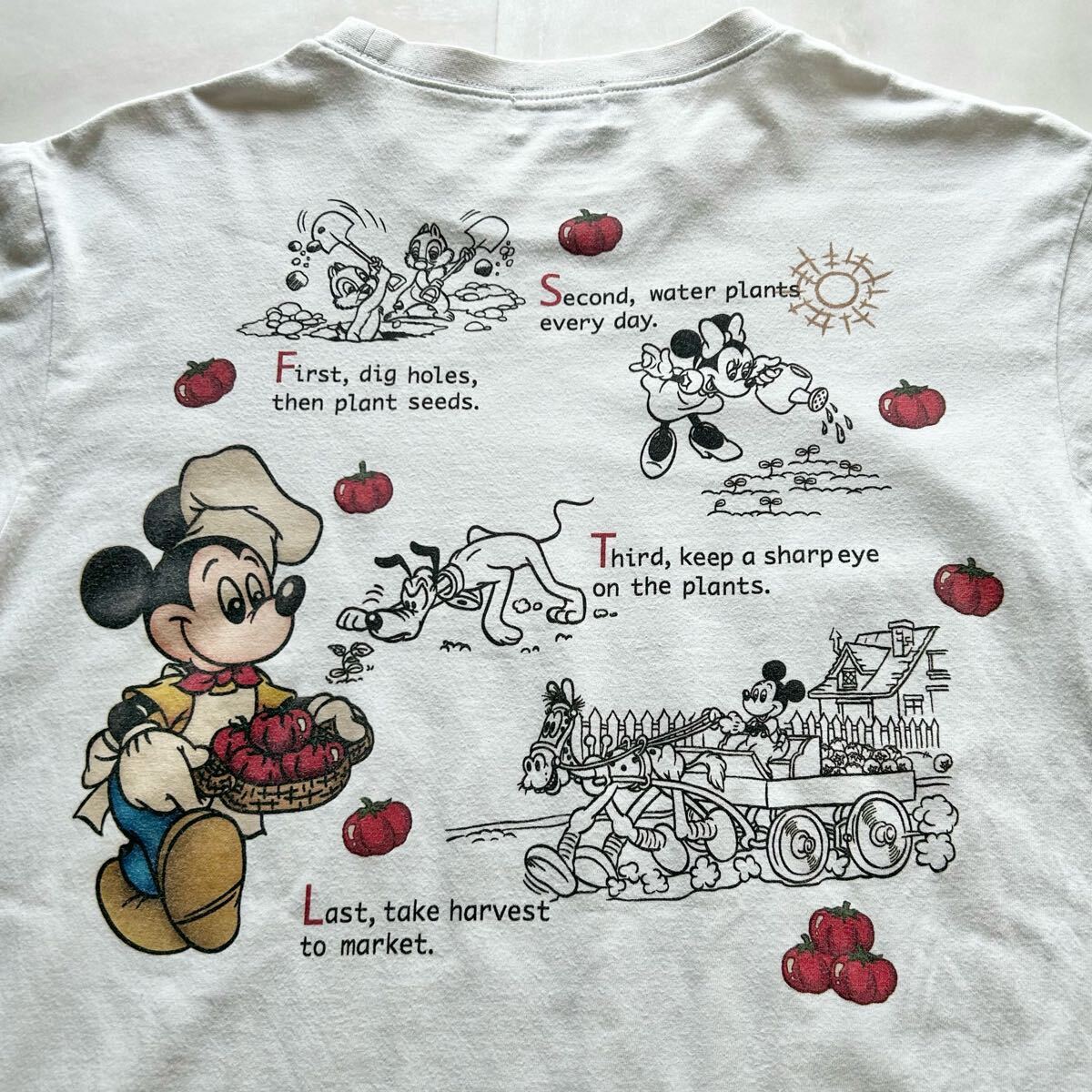 TOKYO DISNEY RESORT 東京ディズニーリゾート Mickey ミッキー Tomato Soup プリント 半袖Tシャツ_画像4