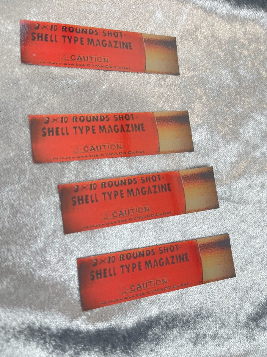 #36 CYMA M3用 耐水エジェクションポートステッカー x2 耐水シェルステッカーx2 セット シェルチラ見せ/ M870 M3 CYMA_画像5