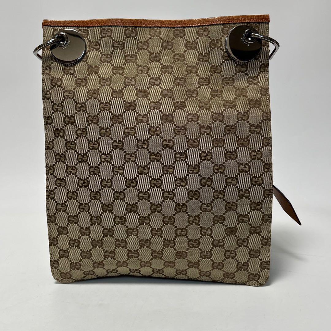 GUCCI マイクログッチ シマ サコッシュ メッセンジャーバッグ r70【極美品】保存袋付 グッチ GUCCI GGキャンバス レザー