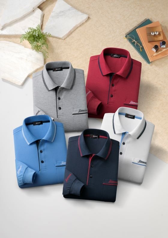 Pierucci/ピエルッチ カジュアル長袖ポロシャツ５色組　AS-0001