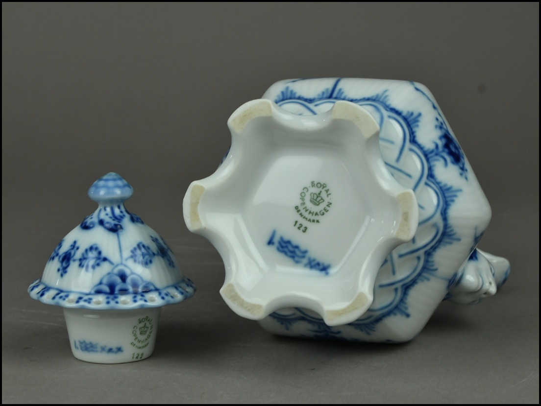 【ACT】ロイヤルコペンハーゲン【ROYAL COPENHAGEN】ブルーフルーテッド フルレース ティーポット A7-710AD_画像6