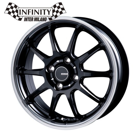 15インチ 4H100 4.5J+45 4穴 INFINITY F10 ホイール 4本 BK/RP BEST インフィンティ F10 ベスト CH_画像1