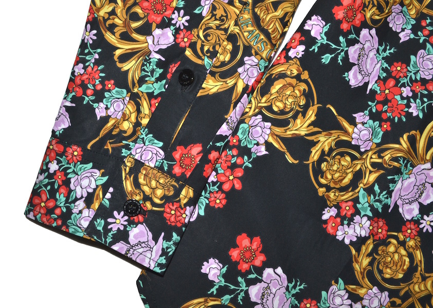 【新品】通年 Versace ヴェルサーチ ジーンズクチュール 高級バロック調ドレスシャツ 50 (LLサイズ程度）王道/圧巻 紙タグ付き 9717_画像8