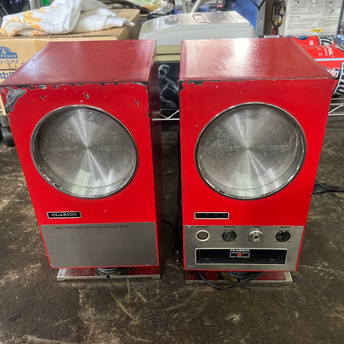 レトロ　アンティーク　8トラ　ラジカセ　昭和　ジャンク　カセット　HA-206B_画像1