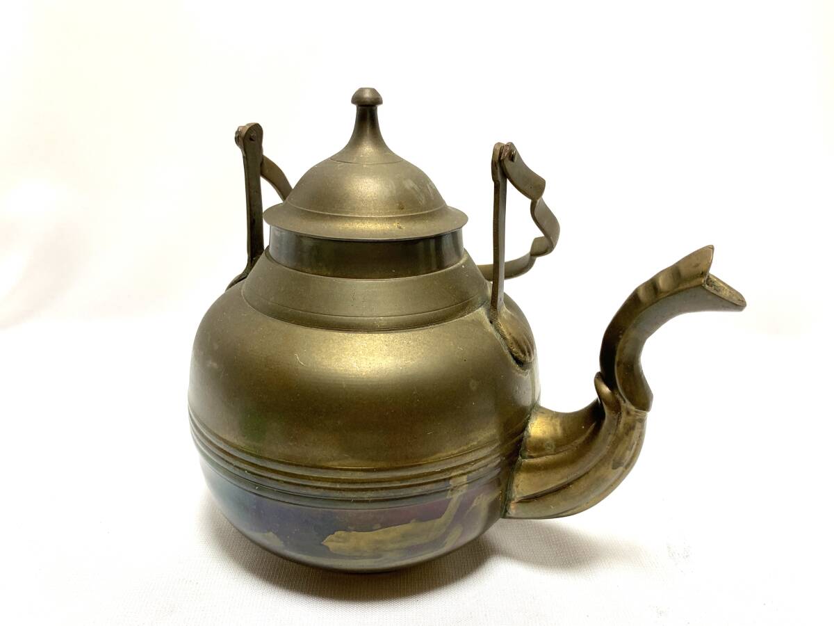 u463 レトロ アンティーク 銅製 真鍮製? やかん ヤカン 急須 茶道具_画像5