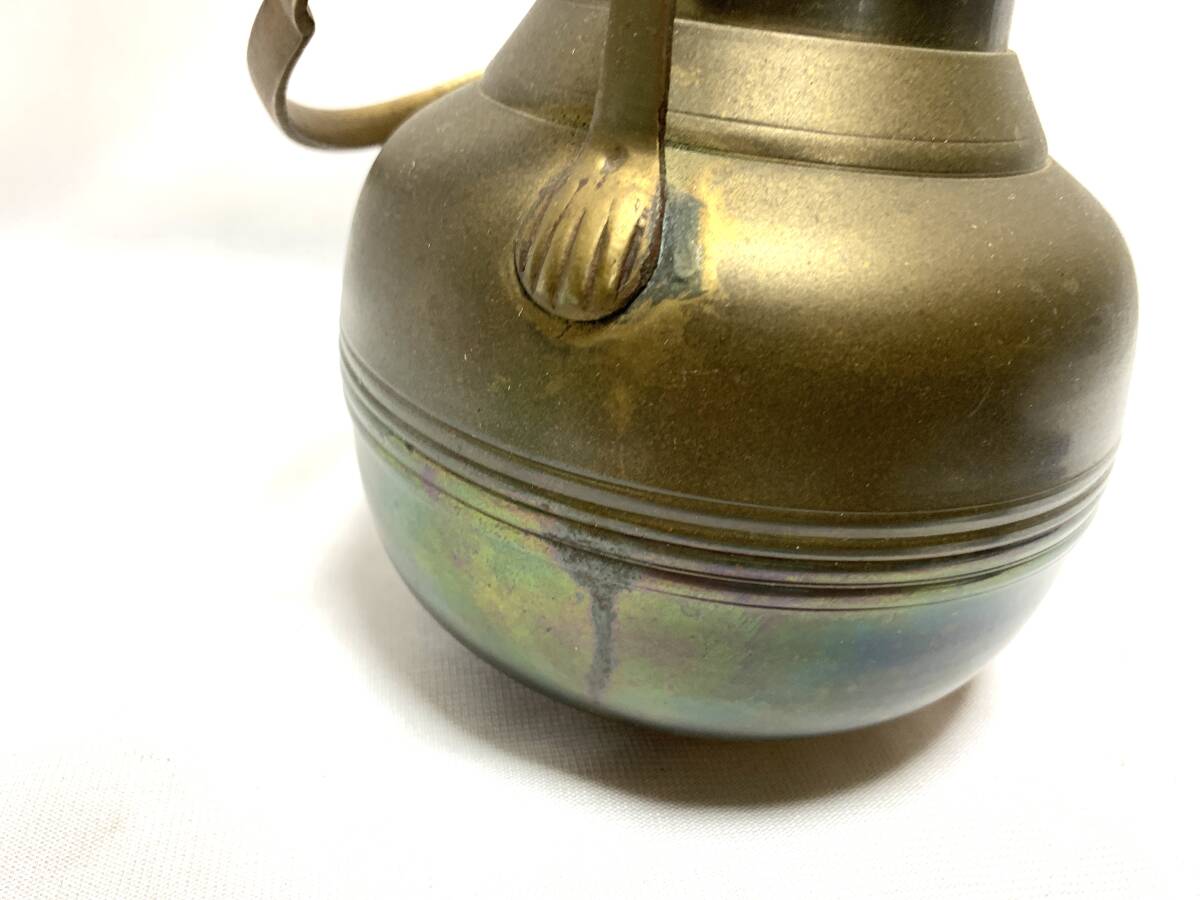 u463 レトロ アンティーク 銅製 真鍮製? やかん ヤカン 急須 茶道具_画像7