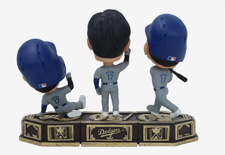 【限定150個】Foco大谷翔平 Dodgers 50-50 コネクティングベース3パックミニビッグヘッドボブルヘッドセット 送料無料 fomnldsoso_画像2