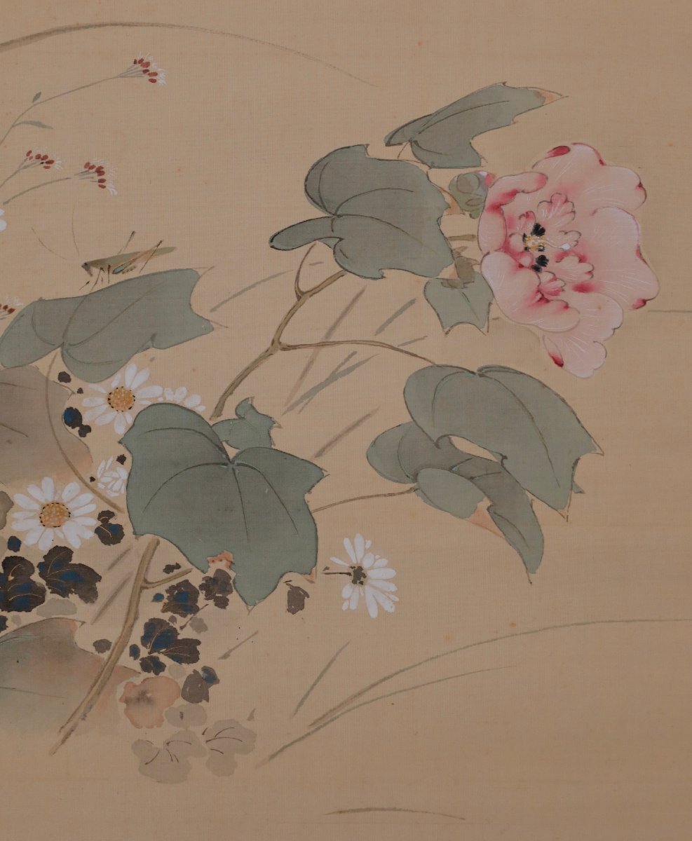 模写】吉】12638 日比野白圭 花鳥図 共箱 中林竹洞・森高雅