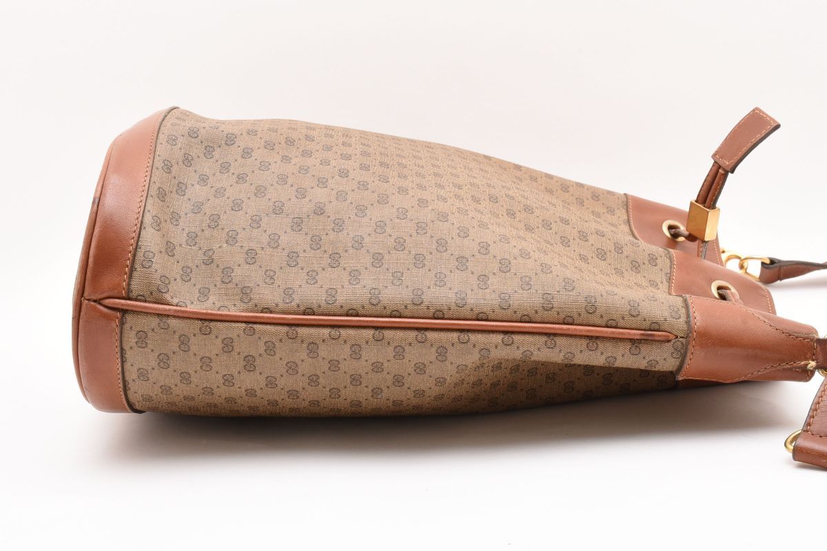 GUCCI オールドグッチ マイクロGG ハンドバッグ 4857 レザー 1円 GUCCI ヴィンテージ グッチ オールドグッチ マイクロGG