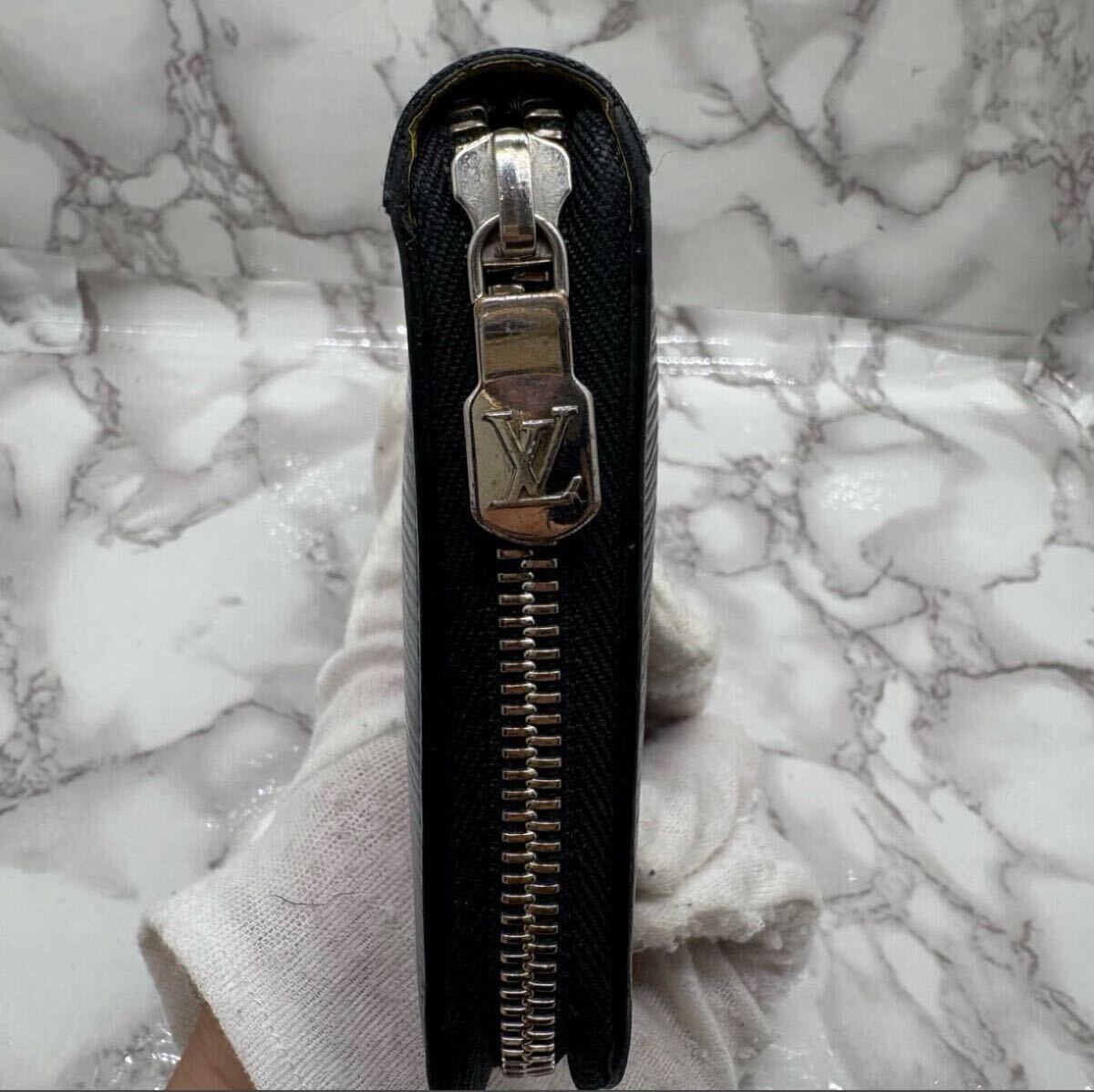 [ превосходный товар редкий товар ] Louis Vuitton LOUIS VUITTON бур nai The -NM длинный кошелек Damier gla Fit epi кожа чёрный мужской бизнес M68227