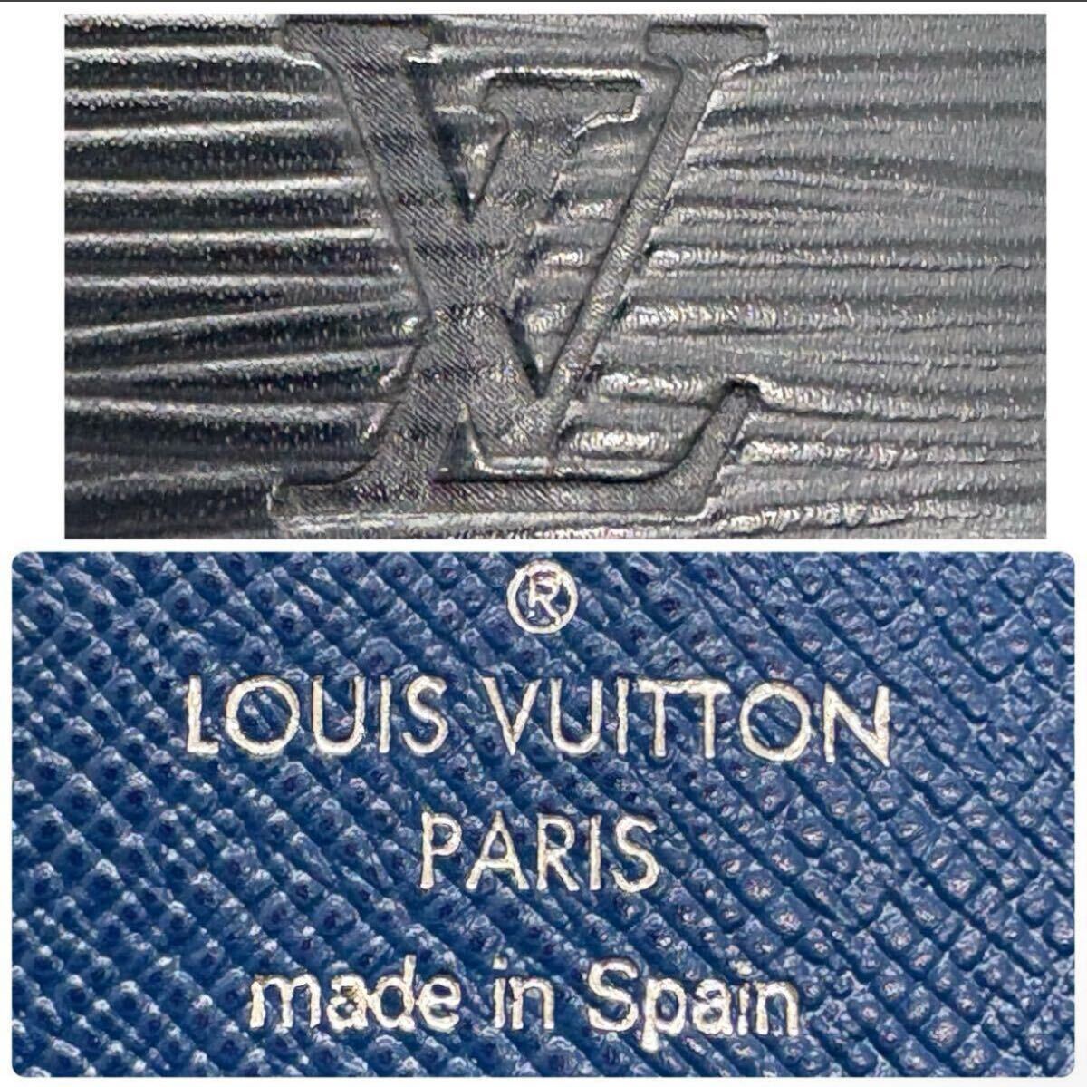 [ превосходный товар редкий товар ] Louis Vuitton LOUIS VUITTON бур nai The -NM длинный кошелек Damier gla Fit epi кожа чёрный мужской бизнес M68227