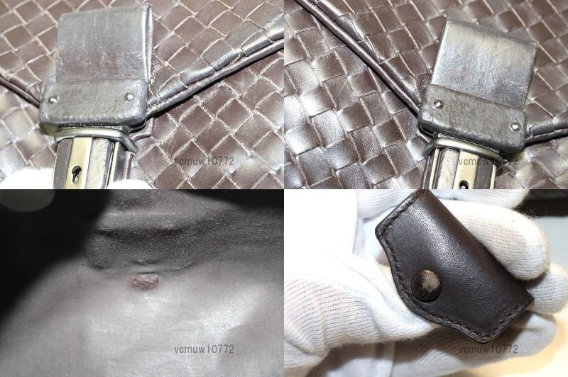 希少美中古■BOTTEGA VENETA イントレチャート レザー ビジネスバッグ ブリーフケース ボッテガヴェネタ■0710te32133