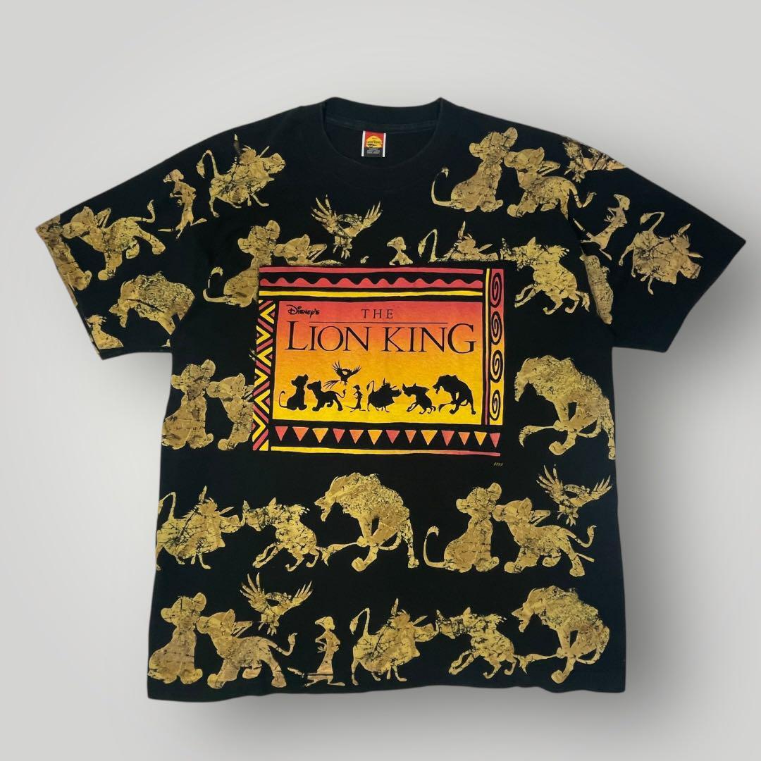 希少 90s ライオンキング 総柄 Tシャツ ムービーT Disney公式 希少 90s ライオンキング 総柄 Tシャツ ムービーT Disney