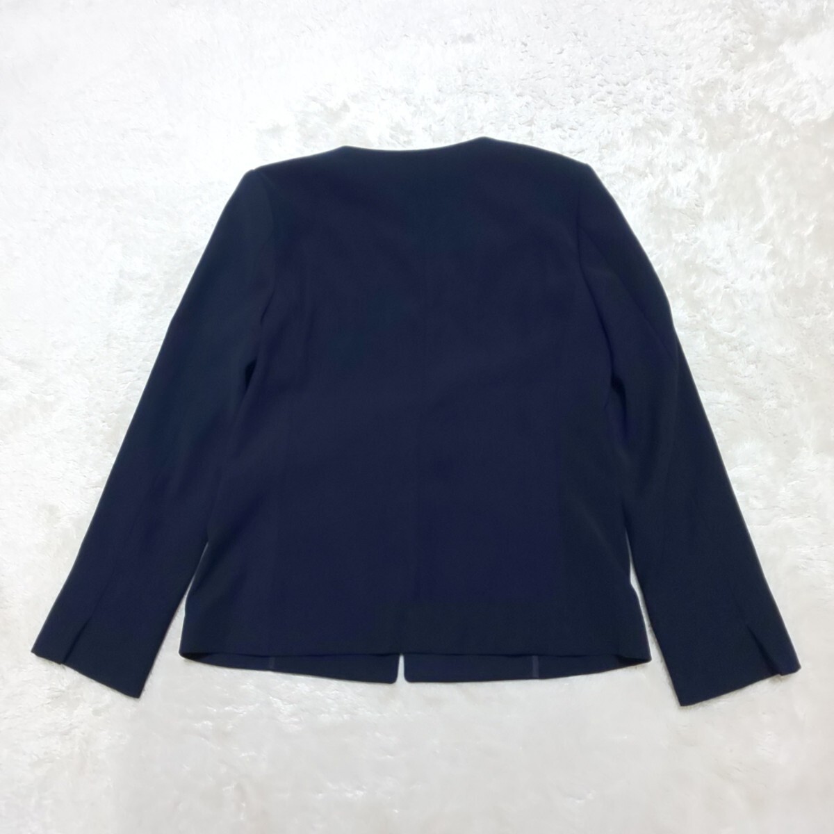 ゆず様 プラステ 新品 スーツセットアップ ノーカラー 上M下S ネイビー 極美品】PLST プラステ ストレッチセットアップスーツ ノー