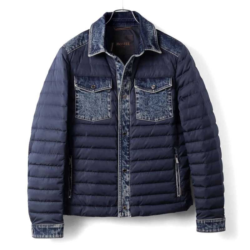 MOORER(ムーレー) / デニム×ナイロンGジャン型ダウンブルゾン(CRESPI-104S-C) [mor2460191-48]_画像2