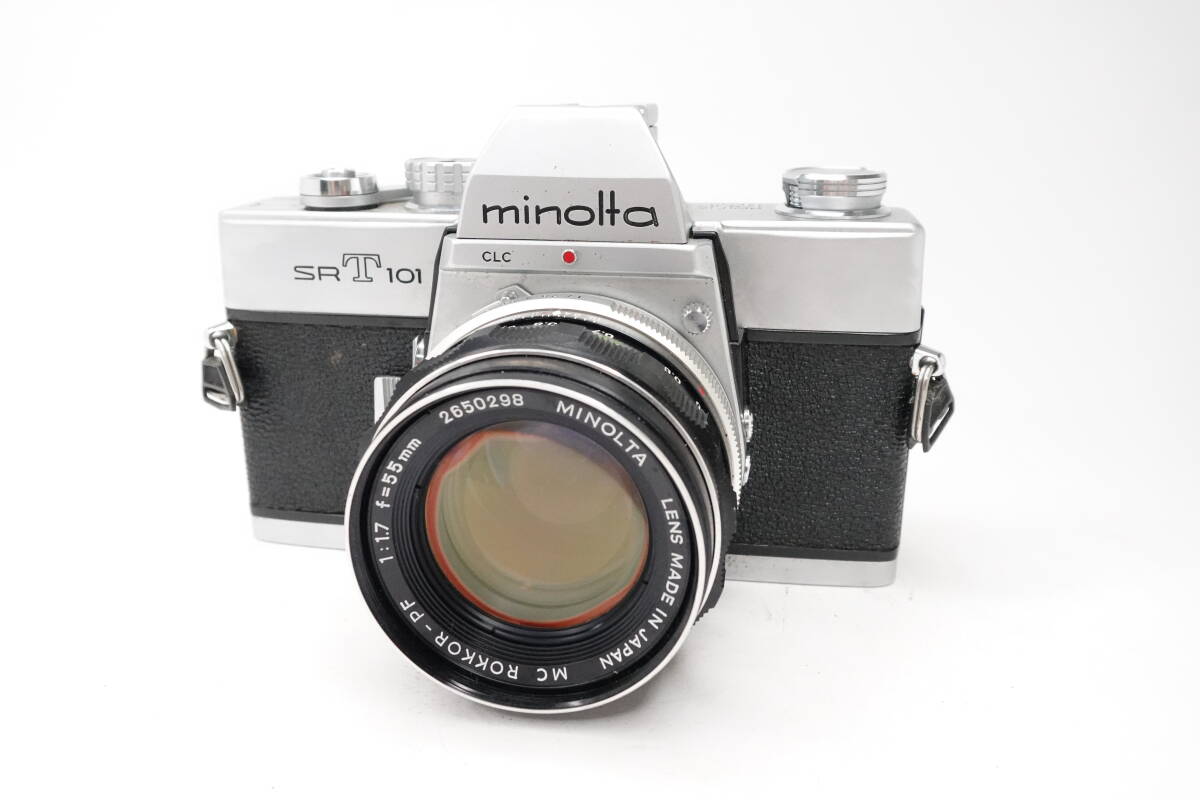 ★訳あり大特価★ ミノルタ MINOLTA SRT 101 カメラ ボディ MC ROKKOR-PF 55MM F1.7 レンズ ジャンク #2502-13-3-1048_画像1