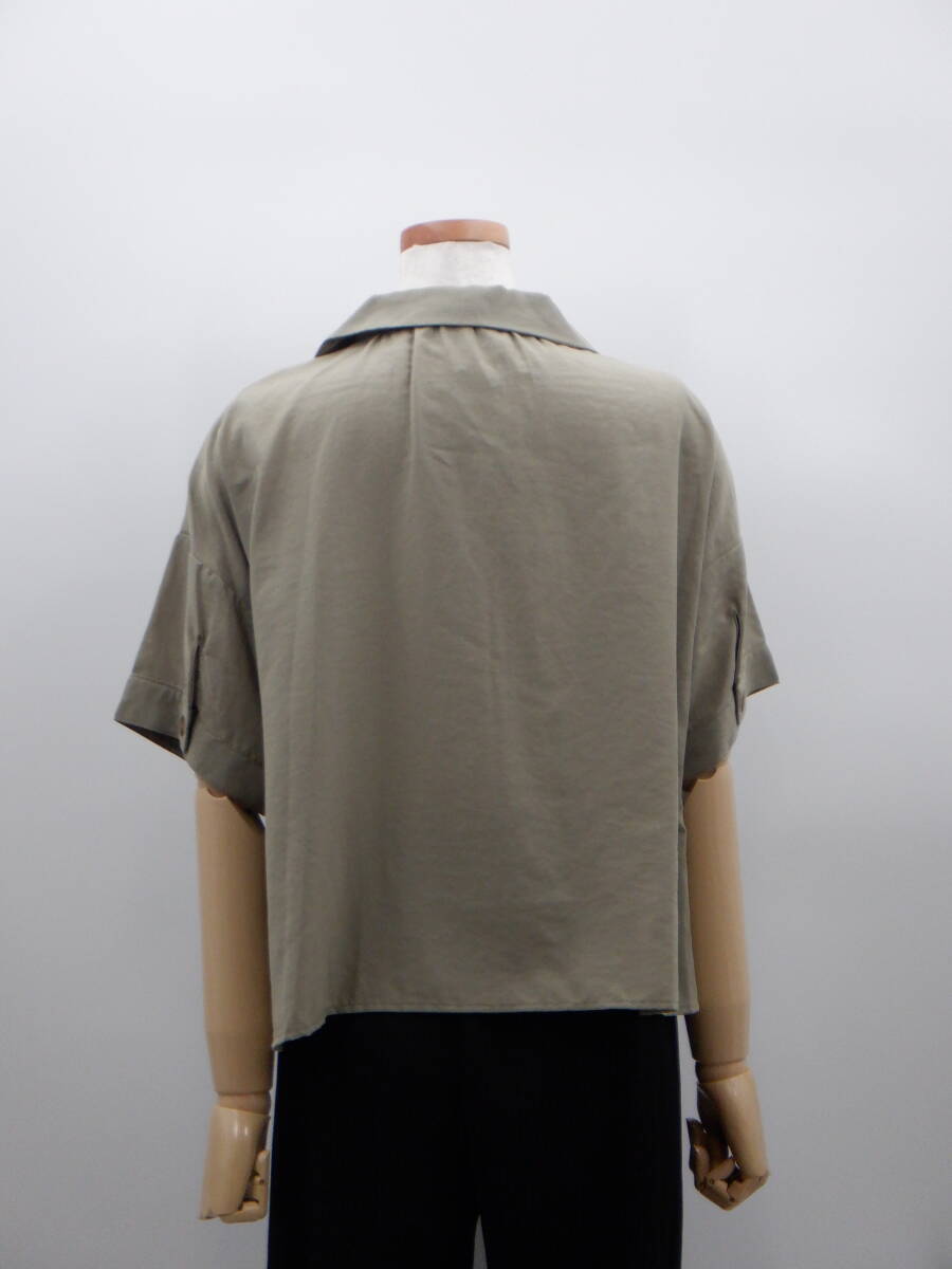 【新品】【INGNI イング】サテン開襟 半袖シャツ/カーキ【同梱可能】【トップス】【シャツ】