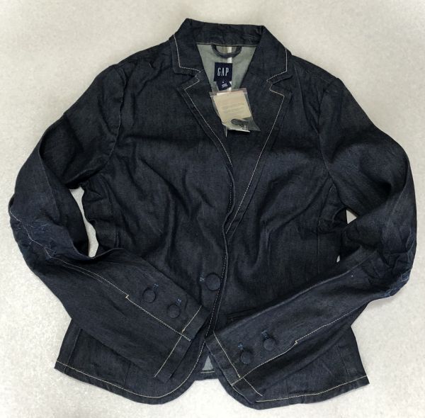 $$〜リピーター様特典割引有り◎新品未使用12.500円◎濃厚◎GAP◎デニムジャケット_画像1