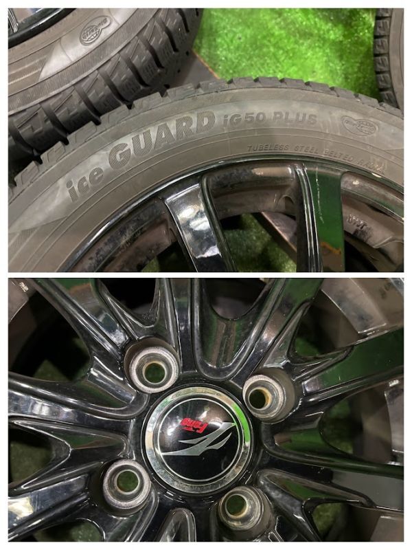 20年製　ヨコハマ　アイスガードIG50PLUS　155/65R14　アルミホイール付き　4本　4.5J　ET45/4H　100　スタッドレスタイヤ_画像6