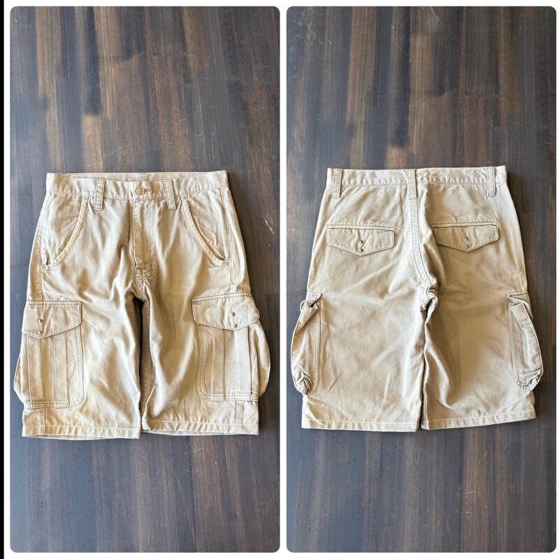 P メンズ パンツ FREAK'S STORE フリークスストア カーゴ ベージュ ショート ハーフ リメイク FF486 / 約W31 全国一律レターパック配送_画像1