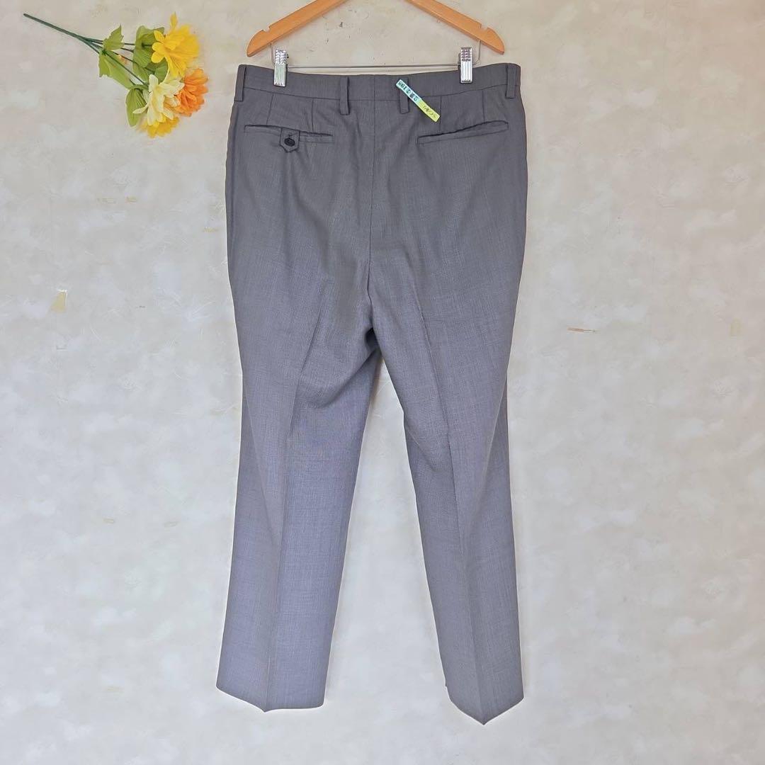 良品ダックス DAKS GOLF ウール混 スラックス w85 グレー ゴルフ_画像2