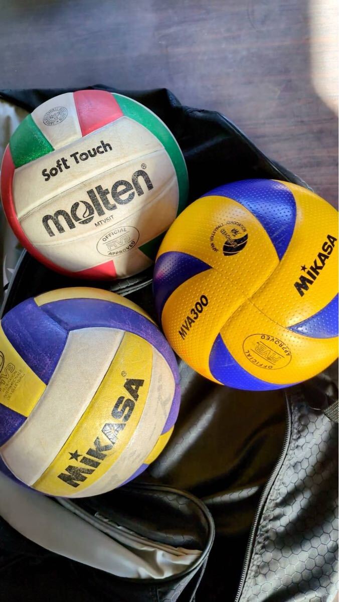 molten mikasa バレーボール5号球　4個セット molten mikasa バレーボール サイズ5号ボール4個セット中古品