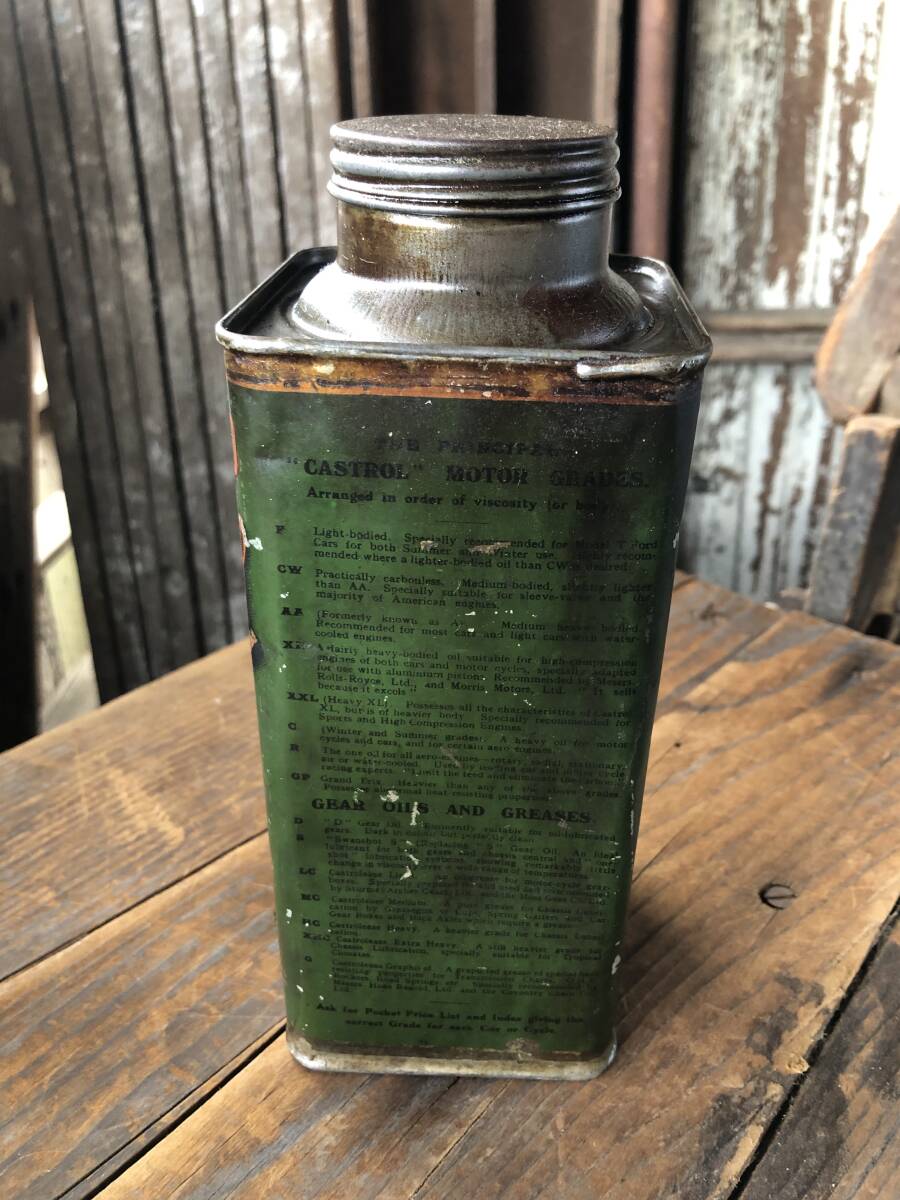 20s Castrol GEAR OIL アンティーク ヴィンテージ オイル缶 カストロール / ガレージ インダストリアル _画像2